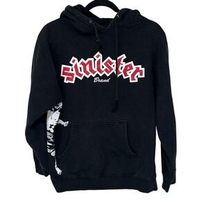 Sinister Mens Black Team Chuck Liddell UFC 66 Hoodie Sweatshirt Size Small